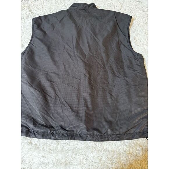 Men sleeveless black waterproof full zip pullover vest L - Picture 3 of 5